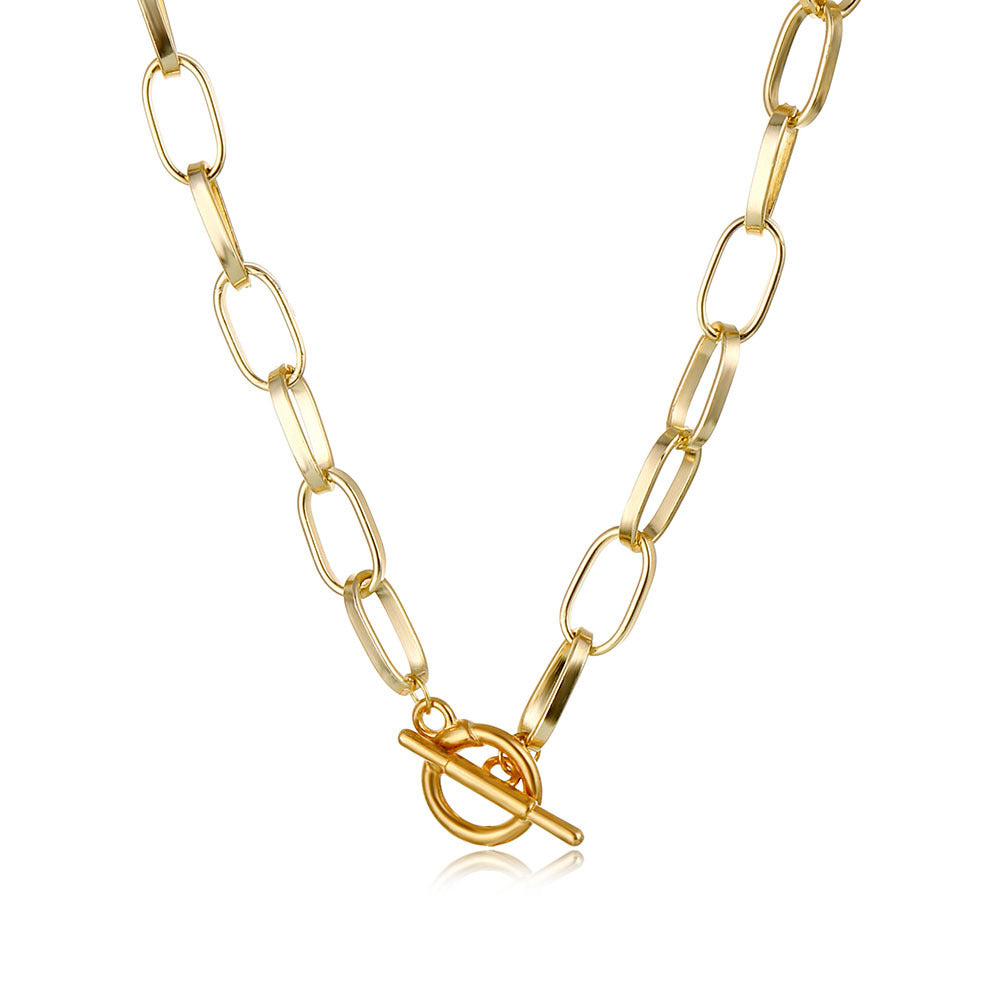 Op Buckle Clavicle Necklace Retro Street Shooting Alloy Necklace
