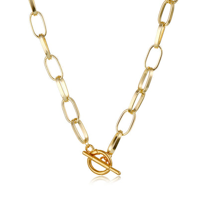 Op Buckle Clavicle Necklace Retro Street Shooting Alloy Necklace