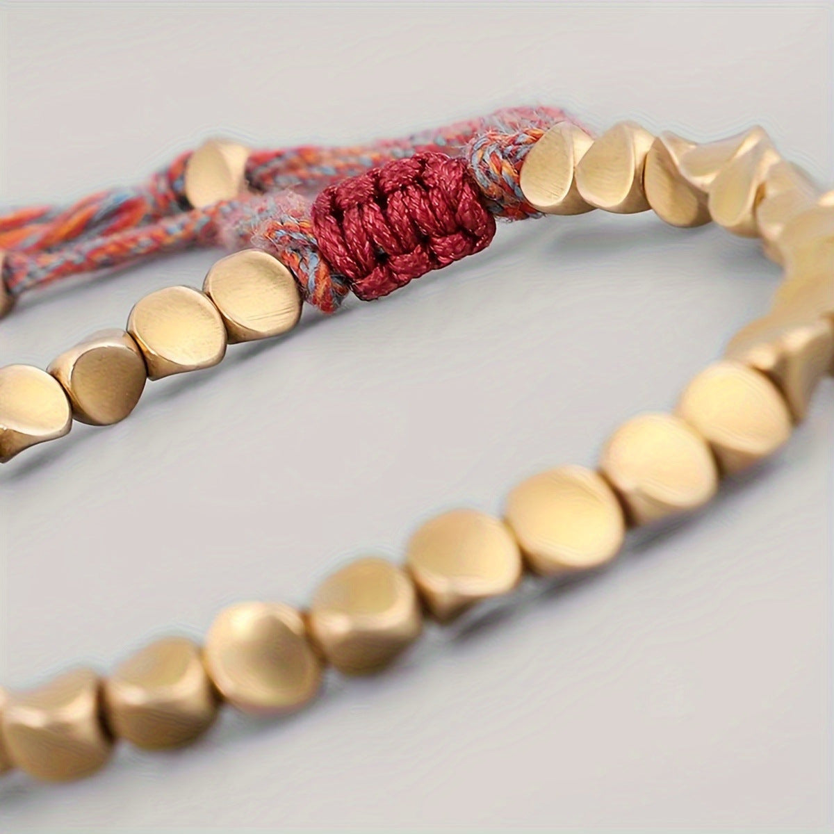 Tibetan Copper Beads Bracelet Handmade - For Healing, Strength & Protection