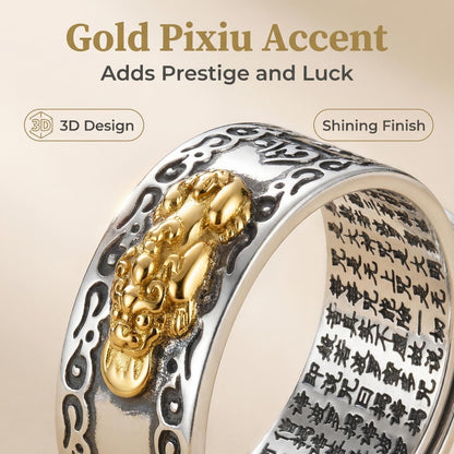 Bague Mantra Pixiu Feng Shui - Richesse et Protection